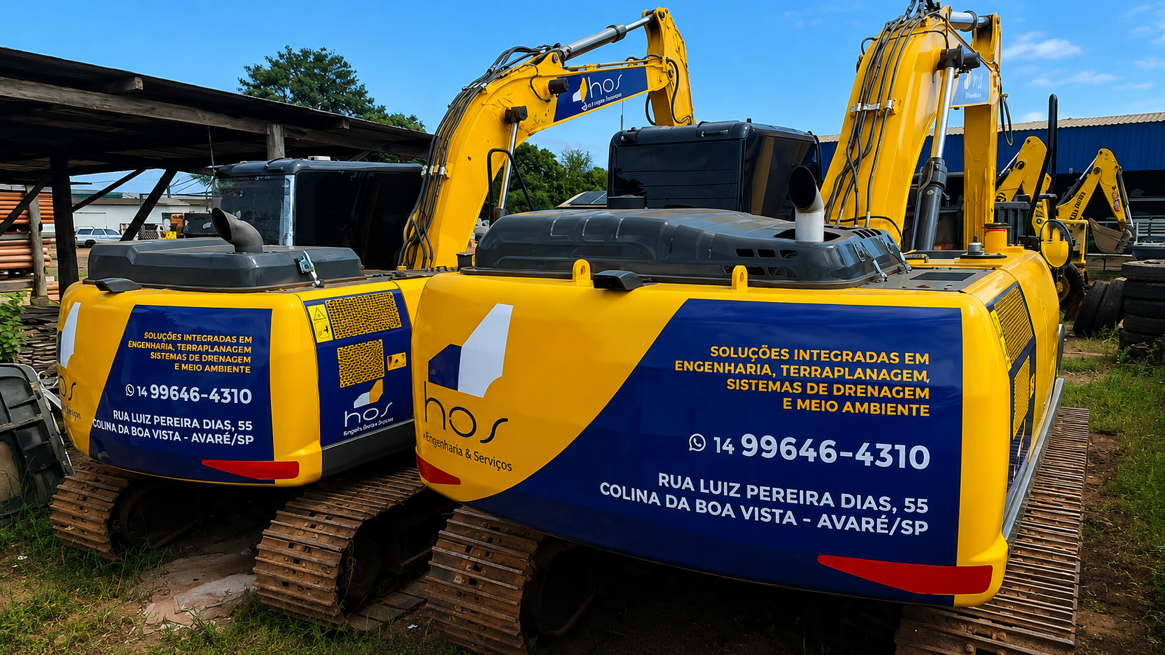 Maquinário preparado para operações pesadas.